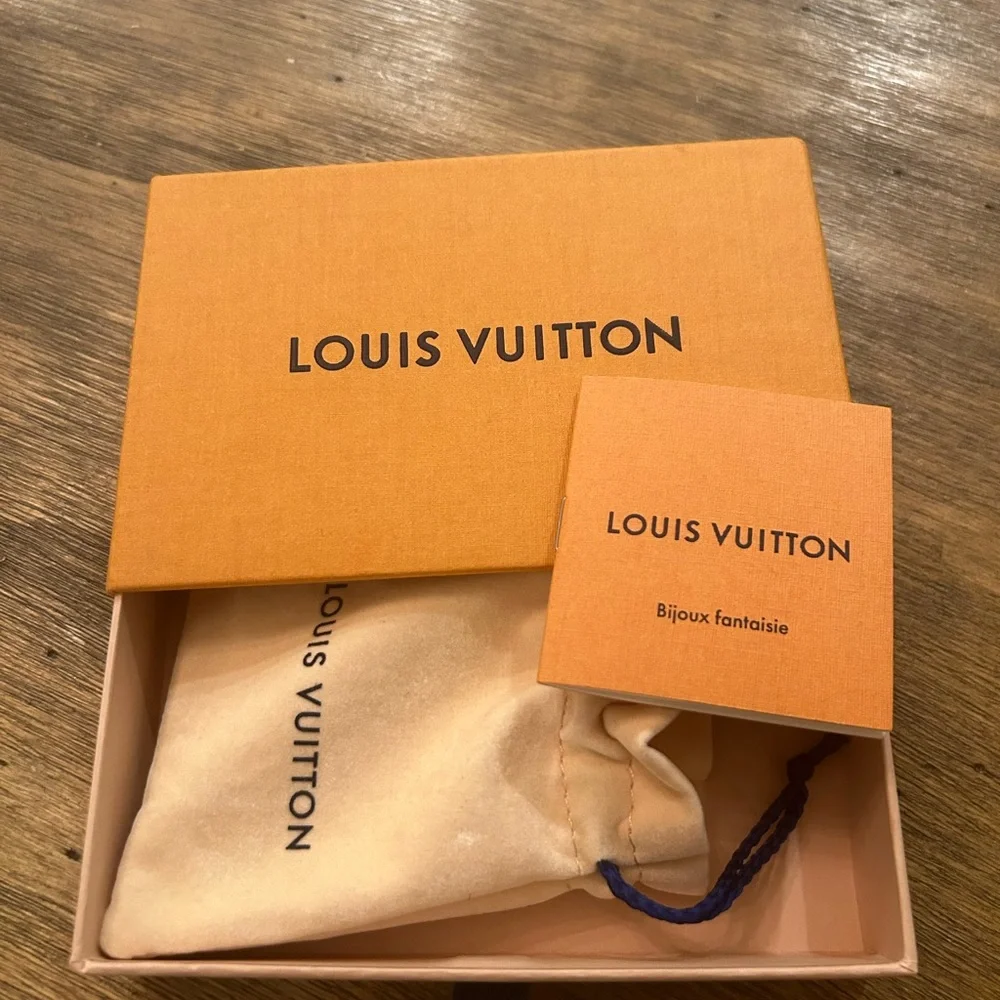 Louis Vuitton Silver Tone Monogram Jonc Cuff Bracelet M - Picture 12 of 17